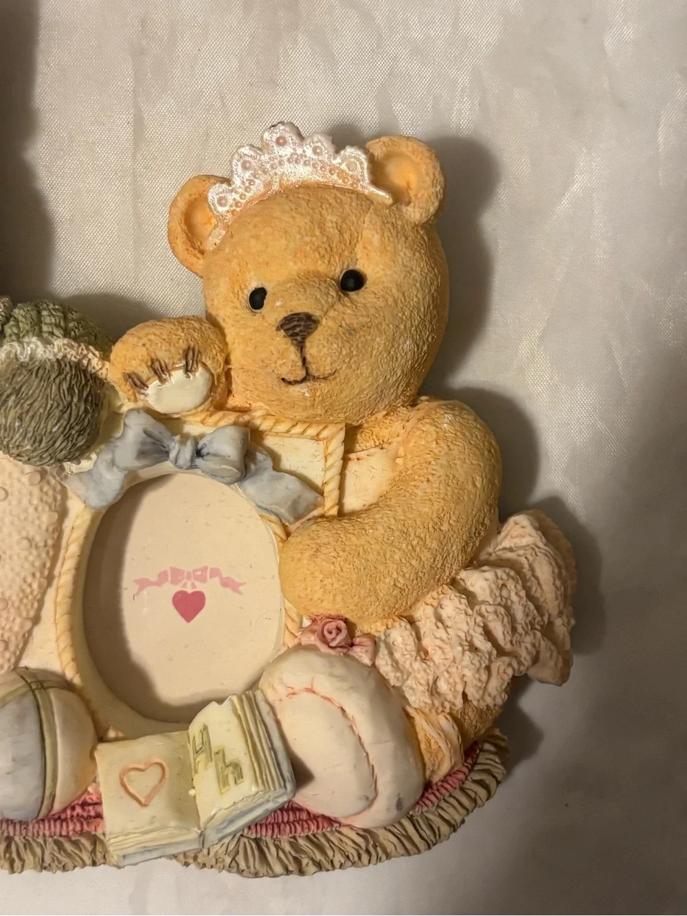 Plush Animal Multi-Opening Picture Frame Set in Cream and Pink